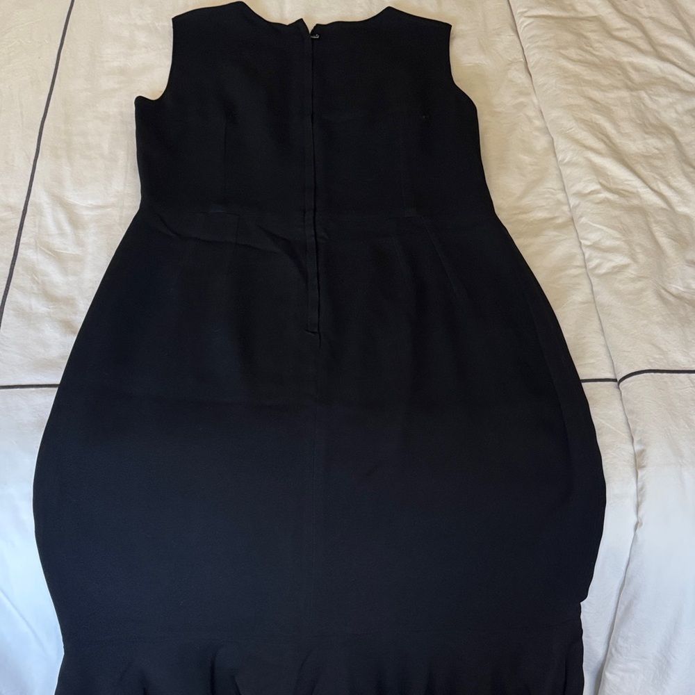 Dolce & Gabbana Black Midi Dress with Floral Accent - Picture 5 of 6
